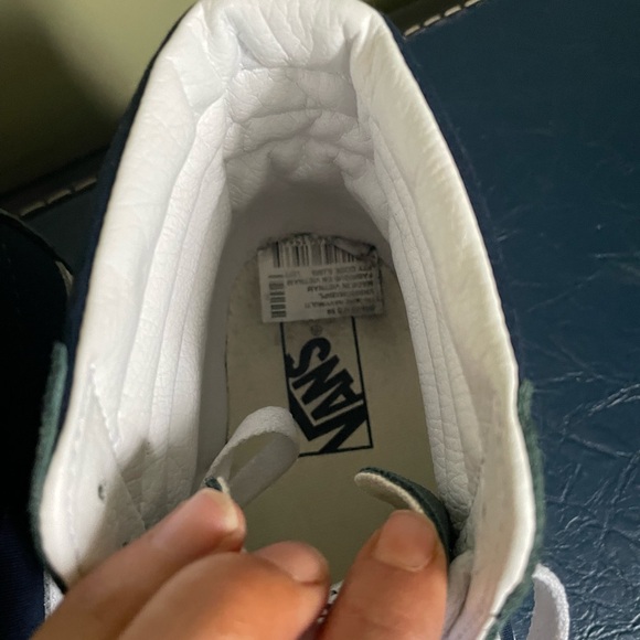 Vans “Sample Not For Resale” Men's High-Top Sneakers - Green and White Sz 9 - Picture 6 of 8